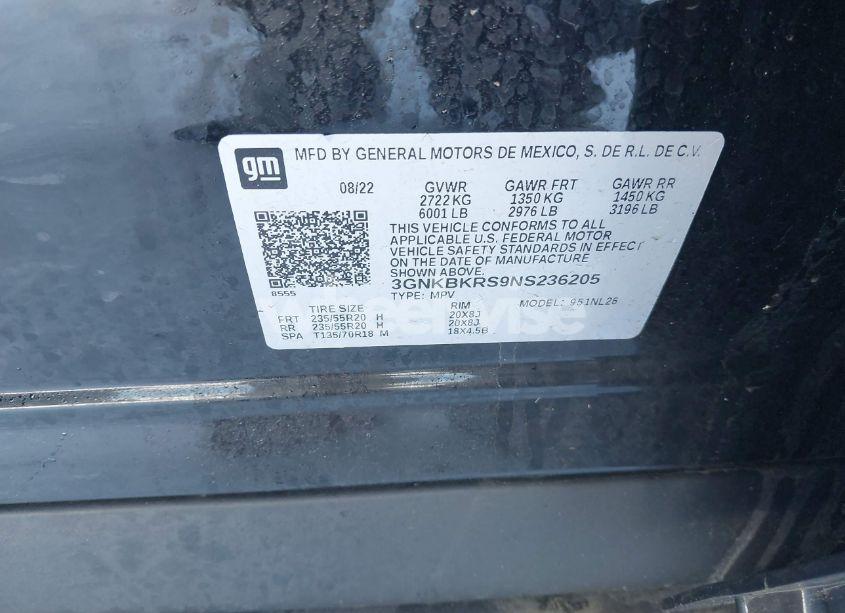 Photo 9 of 2022 Chevrolet Blazer AWD RS (VIN 3GNKBKRS9NS236205)