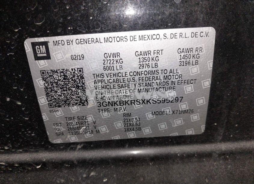 Photo 9 of 2019 Chevrolet Blazer PREMIER (VIN 3GNKBKRSXKS595297)