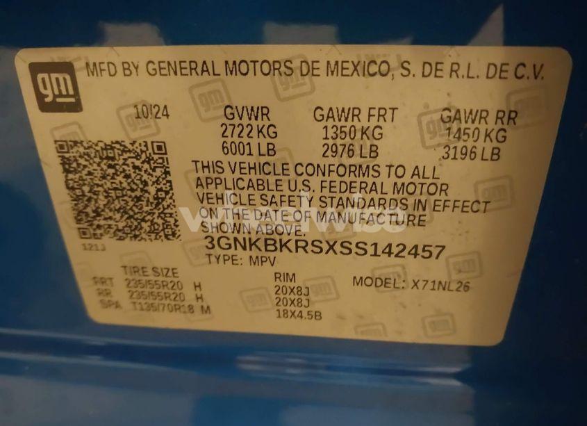 Photo 9 of 2025 Chevrolet Blazer AWD RS (VIN 3GNKBKRSXSS142457)