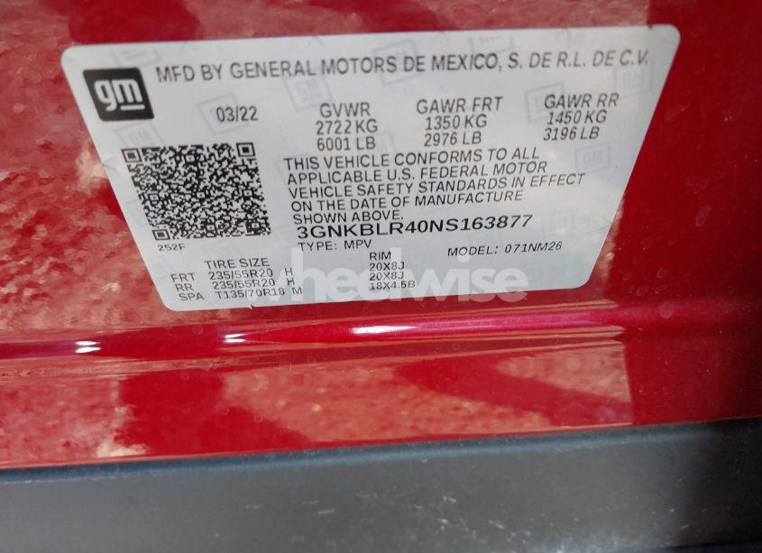 Photo 9 of 2022 Chevrolet Blazer AWD PREMIER (VIN 3GNKBLR40NS163877)