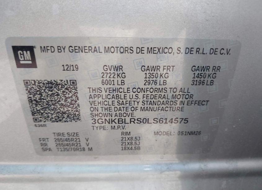 Photo 9 of 2020 Chevrolet Blazer AWD PREMIER (VIN 3GNKBLRS0LS614575)