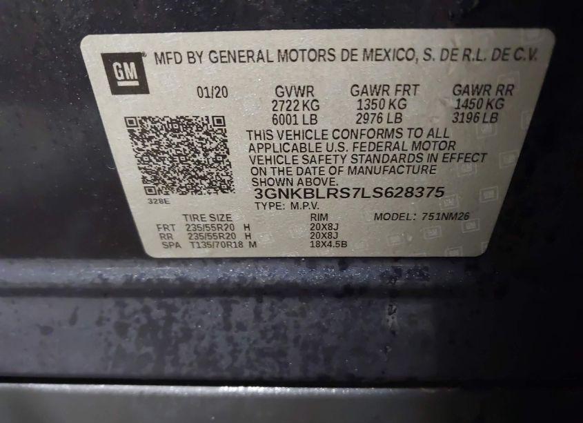 Photo 9 of 2020 Chevrolet Blazer AWD PREMIER (VIN 3GNKBLRS7LS628375)