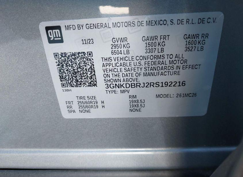 Photo 9 of 2024 Chevrolet Blazer EV EAWD 2LT (VIN 3GNKDBRJ2RS192216)