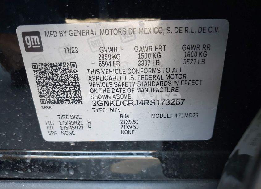 Photo 9 of 2024 Chevrolet Blazer EV EAWD RS (VIN 3GNKDCRJ4RS173267)