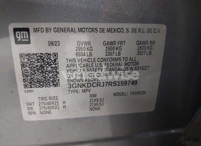 Photo 9 of 2024 Chevrolet Blazer EV EAWD RS (VIN 3GNKDCRJ7RS159749)