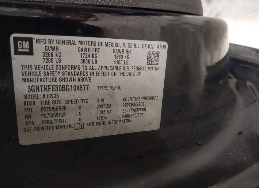 Photo 9 of 2011 Chevrolet Avalanche 1500 LT1 (VIN 3GNTKFE30BG104877)