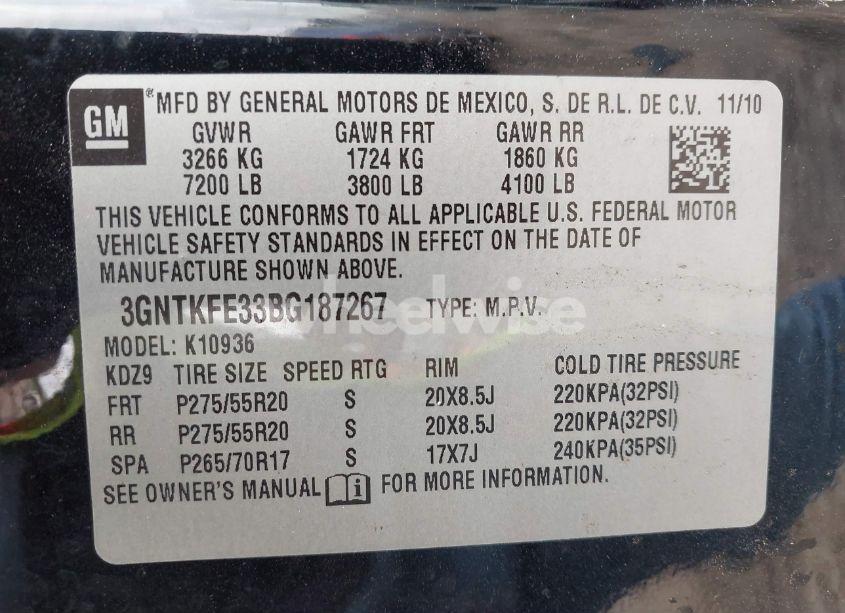 Photo 8 of 2011 Chevrolet Avalanche 1500 LT1 (VIN 3GNTKFE33BG187267)