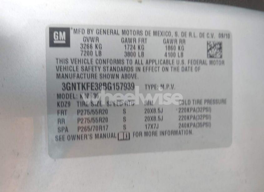 Photo 9 of 2011 Chevrolet Avalanche 1500 LT1 (VIN 3GNTKFE38BG157939)