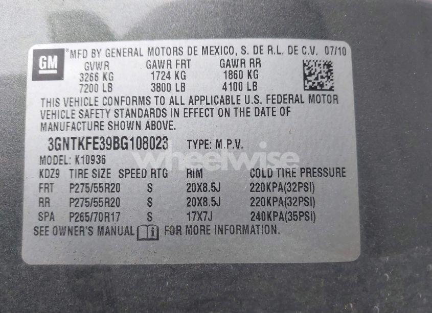 Photo 9 of 2011 Chevrolet Avalanche 1500 LT1 (VIN 3GNTKFE39BG108023)