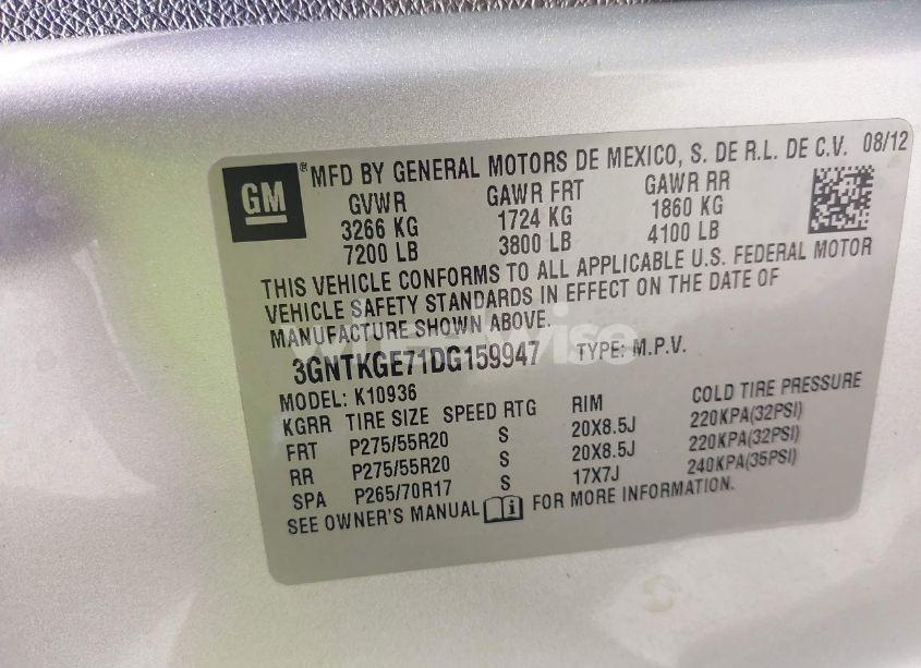 Photo 9 of 2013 Chevrolet Avalanche LTZ (VIN 3GNTKGE71DG159947)