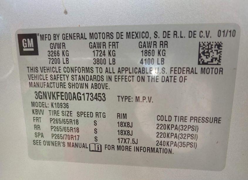 Photo 9 of 2010 Chevrolet Avalanche 1500 LT1 (VIN 3GNVKFE00AG173453)