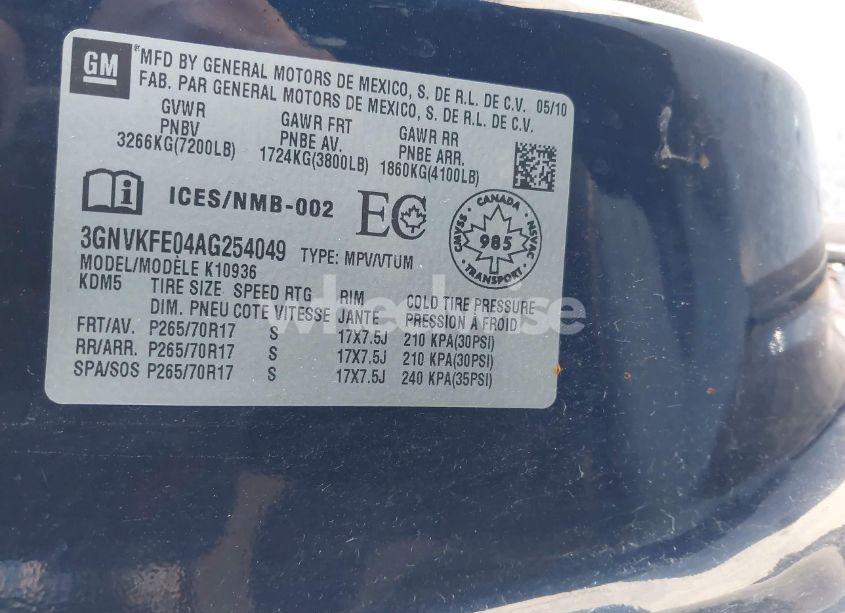 Photo 9 of 2010 Chevrolet Avalanche 1500 LT1 (VIN 3GNVKFE04AG254049)