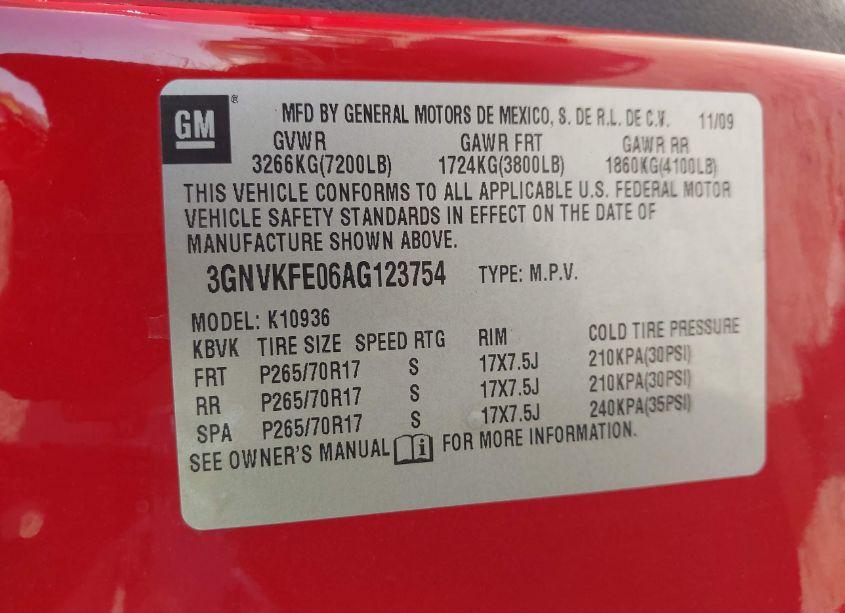 Photo 9 of 2010 Chevrolet Avalanche 1500 LT1 (VIN 3GNVKFE06AG123754)