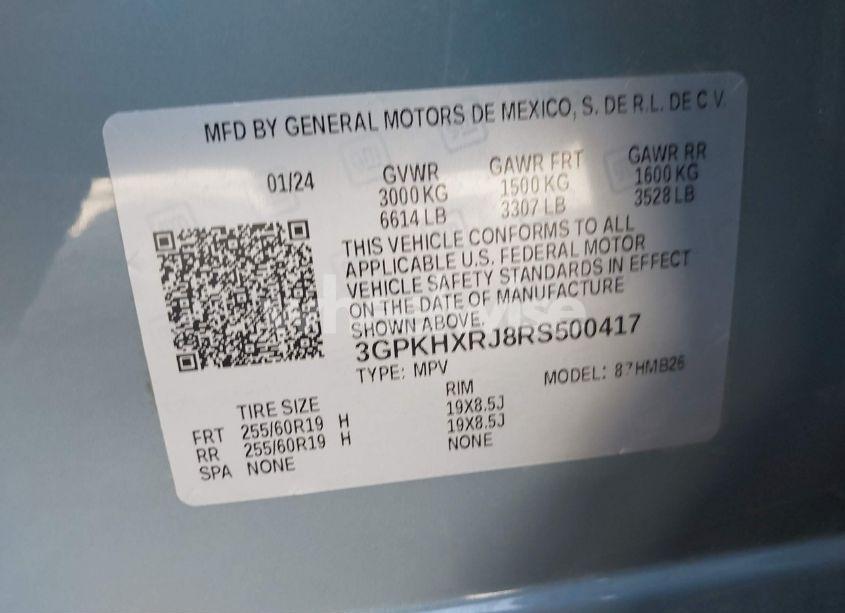 Photo 9 of 2024 Honda Prologue TOURING (VIN 3GPKHXRJ8RS500417)