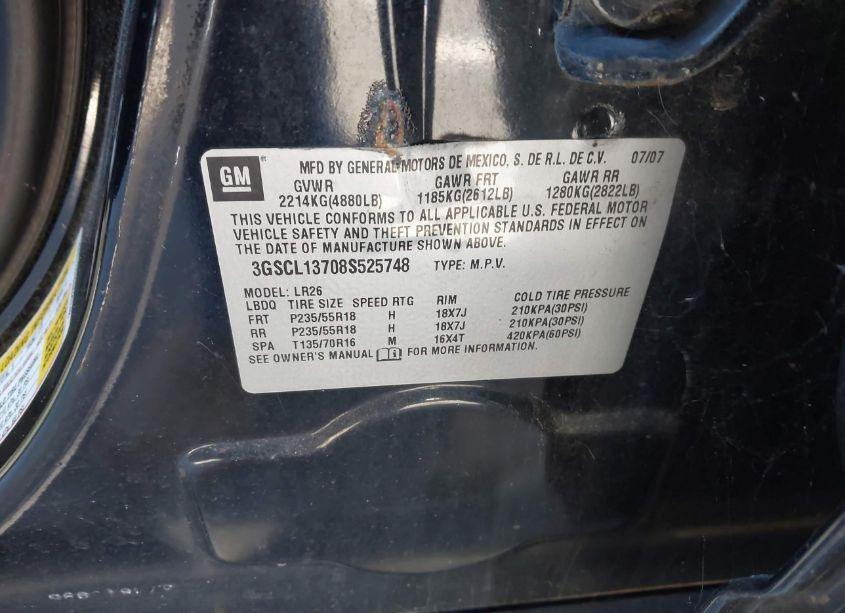 Photo 9 of 2008 Saturn Vue RED LINE (VIN 3GSCL13708S525748)