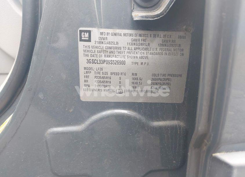 Photo 9 of 2009 Saturn Vue 4-CYL XE (VIN 3GSCL33P09S526900)