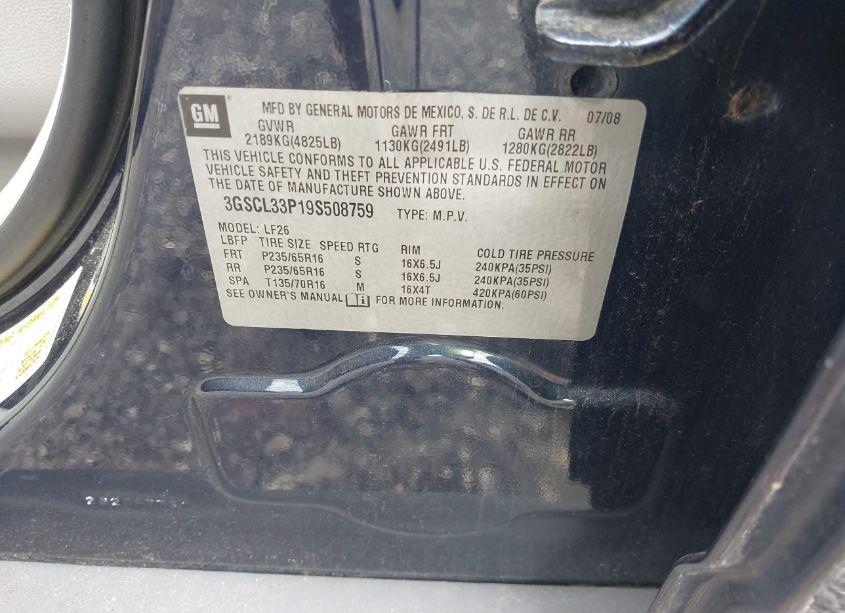 Photo 9 of 2009 Saturn Vue 4-CYL XE (VIN 3GSCL33P19S508759)