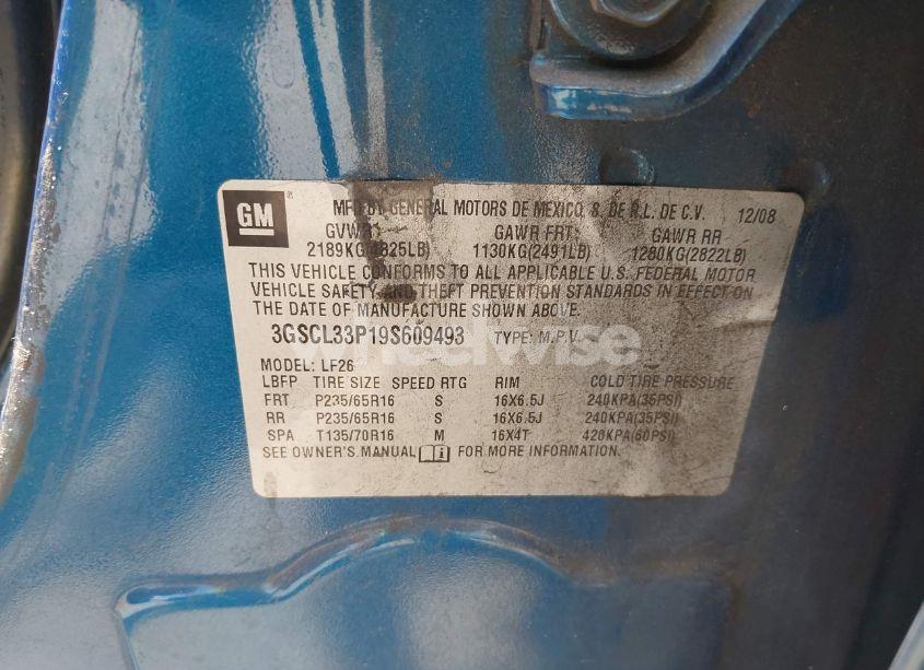 Photo 9 of 2009 Saturn Vue 4-CYL XE (VIN 3GSCL33P19S609493)