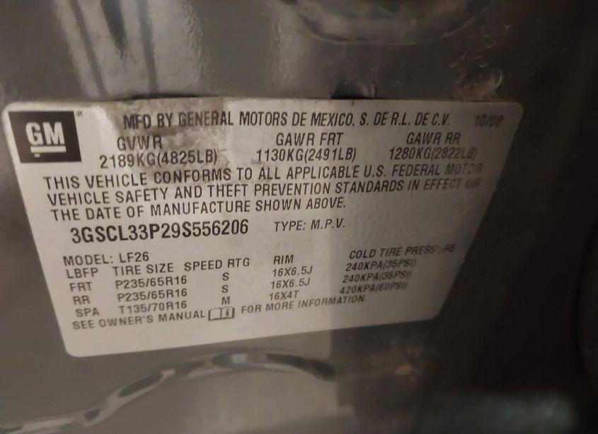 Photo 9 of 2009 Saturn Vue 4-CYL XE (VIN 3GSCL33P29S556206)