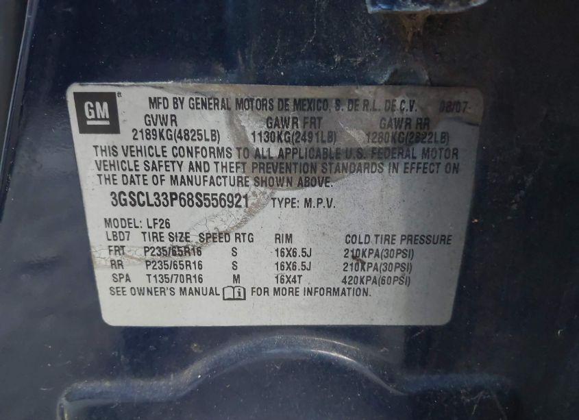 Photo 9 of 2008 Saturn Vue 4-CYL XE (VIN 3GSCL33P68S556921)