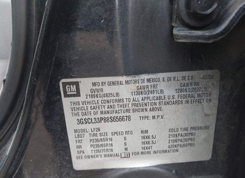 Photo 9 of 2008 Saturn Vue 4-CYL XE (VIN 3GSCL33P88S656678)