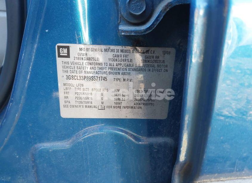 Photo 9 of 2009 Saturn Vue 4-CYL XE (VIN 3GSCL33P89S571745)