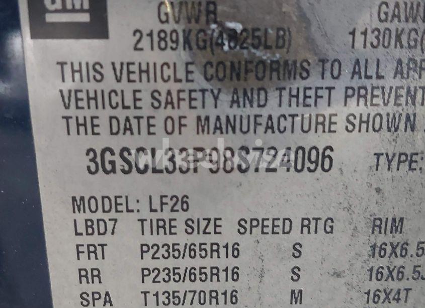 Photo 9 of 2008 Saturn Vue 4-CYL XE (VIN 3GSCL33P98S724096)