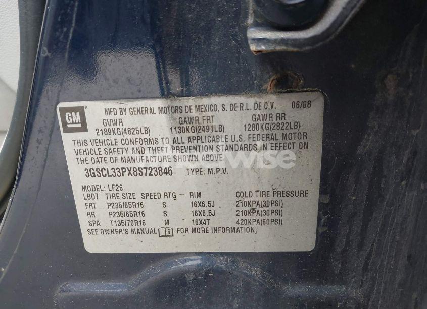 Photo 9 of 2008 Saturn Vue 4-CYL XE (VIN 3GSCL33PX8S723846)