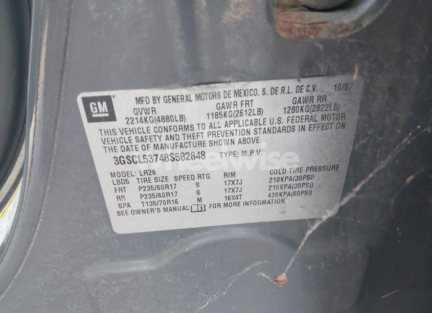 Photo 9 of 2008 Saturn Vue V6 XR (VIN 3GSCL53748S582848)