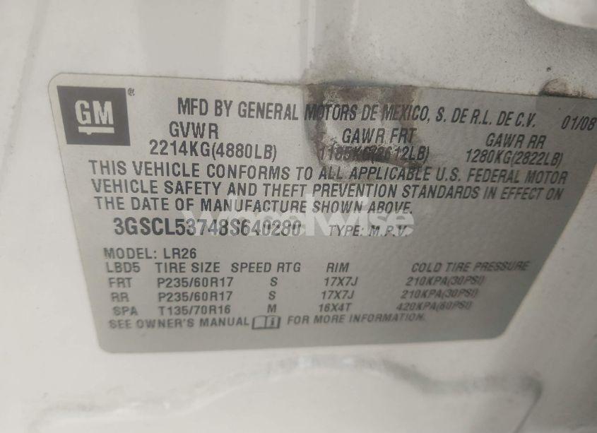 Photo 9 of 2008 Saturn Vue V6 XR (VIN 3GSCL53748S640280)