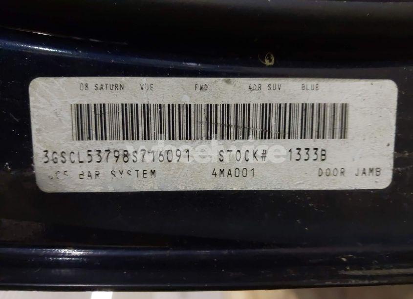 Photo 9 of 2008 Saturn Vue V6 XR (VIN 3GSCL53798S716091)