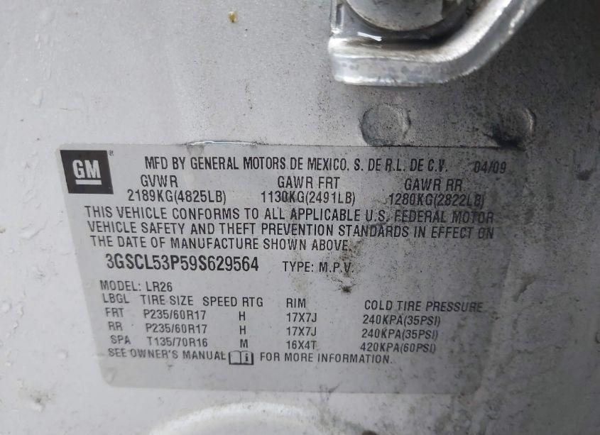 Photo 9 of 2009 Saturn Vue XR4 (VIN 3GSCL53P59S629564)