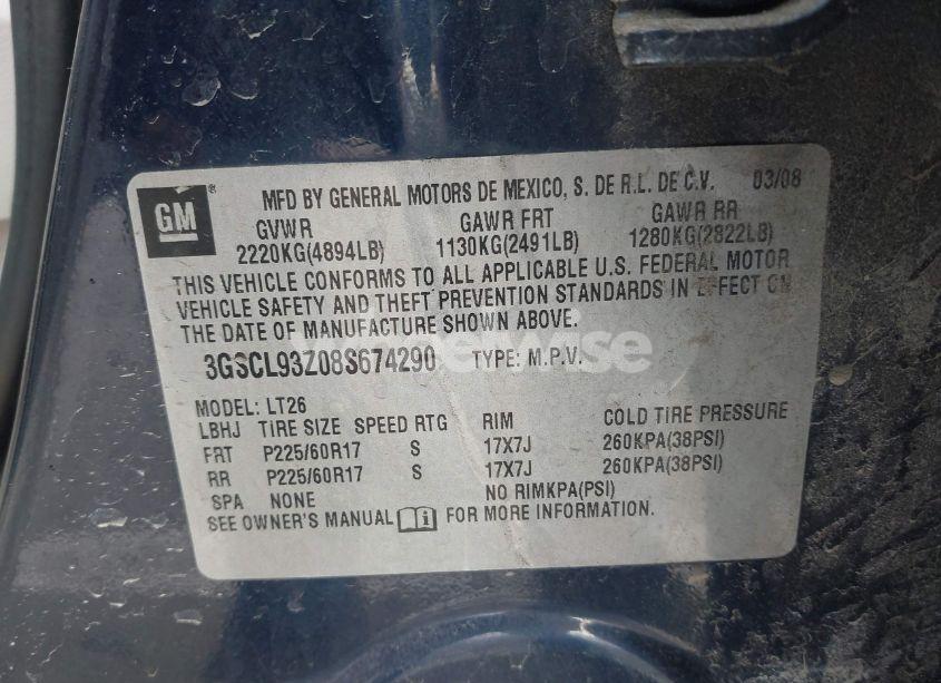 Photo 9 of 2008 Saturn Vue GREEN LINE 4-CYL BASE (VIN 3GSCL93Z08S674290)