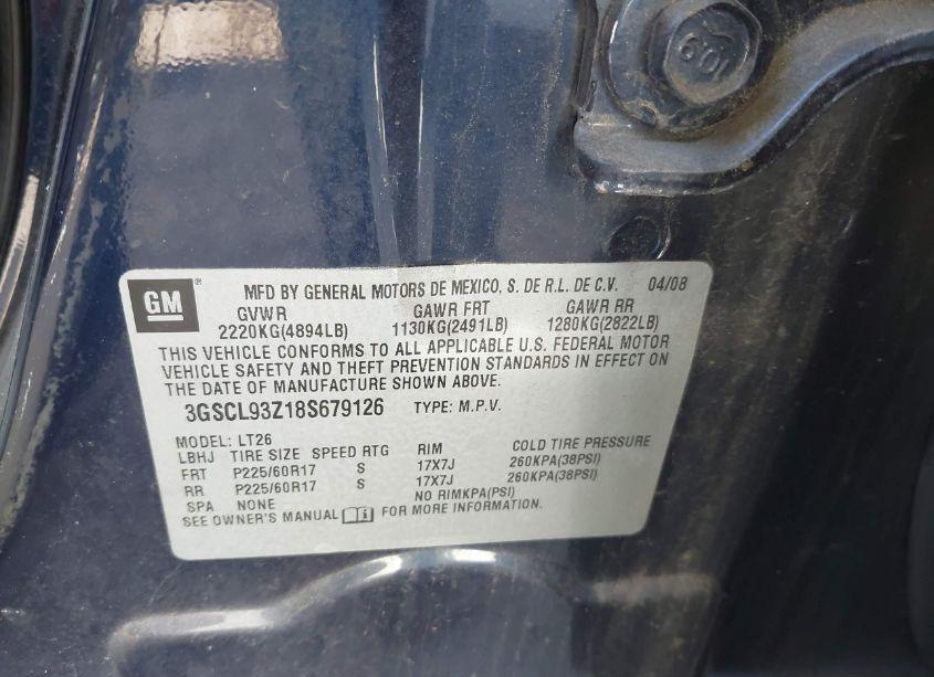 Photo 9 of 2008 Saturn Vue GREEN LINE 4-CYL BASE (VIN 3GSCL93Z18S679126)