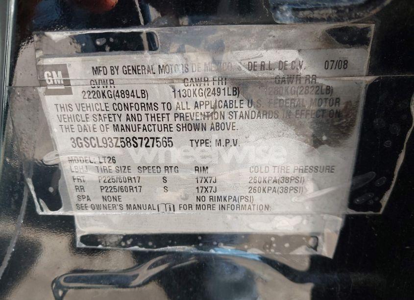 Photo 9 of 2008 Saturn Vue GREEN LINE 4-CYL BASE (VIN 3GSCL93Z58S727565)