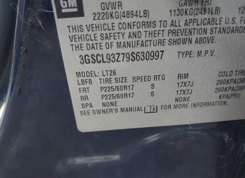 Photo 9 of 2009 Saturn Vue HYBRID 4-CYL BASE (VIN 3GSCL93Z79S630997)