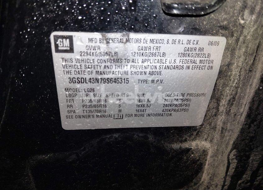 Photo 9 of 2009 Saturn Vue V6 XE (VIN 3GSDL43N79S646315)