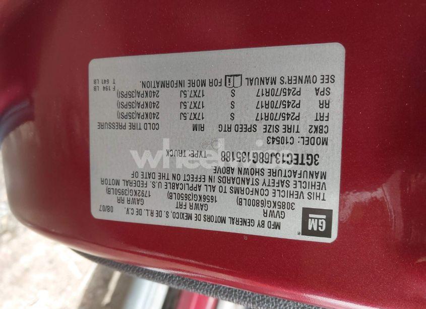 Photo 9 of 2008 Gmc Sierra 1500 SLE1 (VIN 3GTEC13J68G135188)