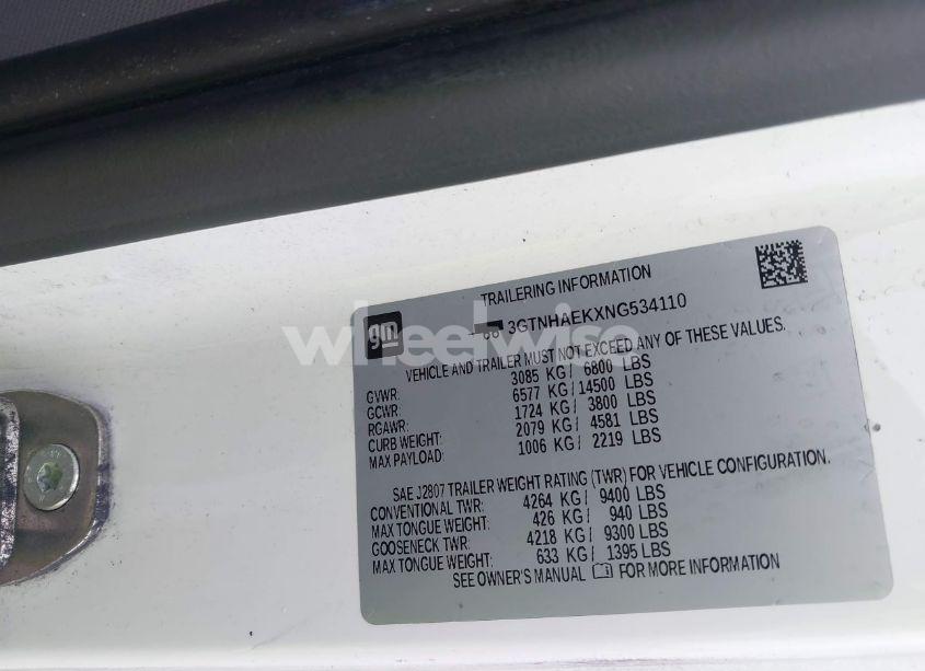 Photo 9 of 2022 Gmc Sierra 1500 2WD LONG BOX PRO (VIN 3GTNHAEKXNG534110)