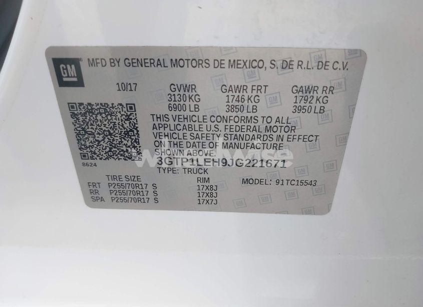 Photo 9 of 2018 Gmc Sierra 1500 (VIN 3GTP1LEH9JG221671)