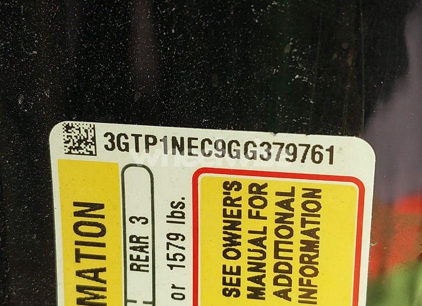 Photo 9 of 2016 Gmc Sierra 1500 SLT (VIN 3GTP1NEC9GG379761)
