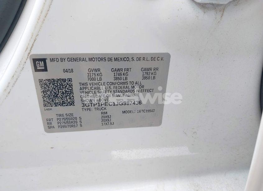 Photo 9 of 2018 Gmc Sierra 1500 DENALI (VIN 3GTP1PEC1JG387436)