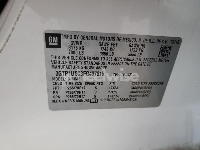 Photo 12 of 2015 GMC SIERRA C1500 SLE N/A (VIN 3GTP1UEC3FG497815)