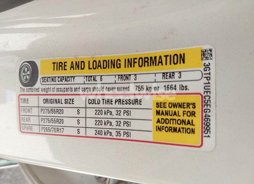 Photo 9 of 2014 Gmc Sierra 1500 SLE (VIN 3GTP1UEC5EG469951)