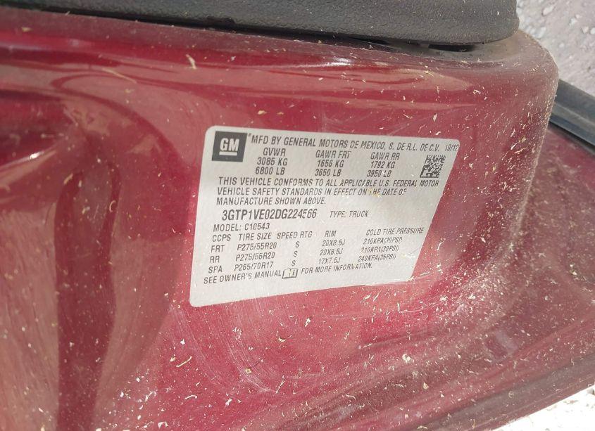 Photo 9 of 2013 Gmc Sierra 1500 SLE (VIN 3GTP1VE02DG224566)