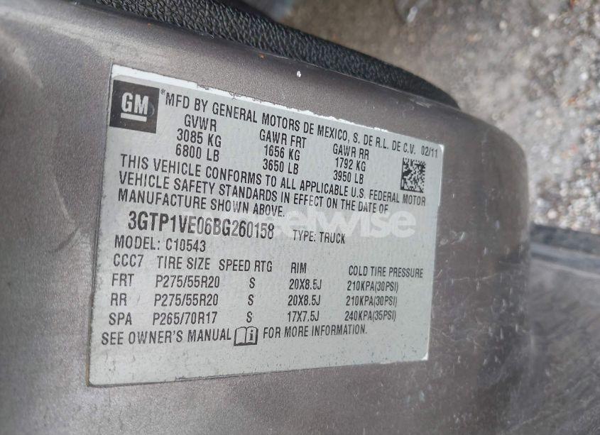 Photo 9 of 2011 Gmc Sierra 1500 SLE (VIN 3GTP1VE06BG260158)