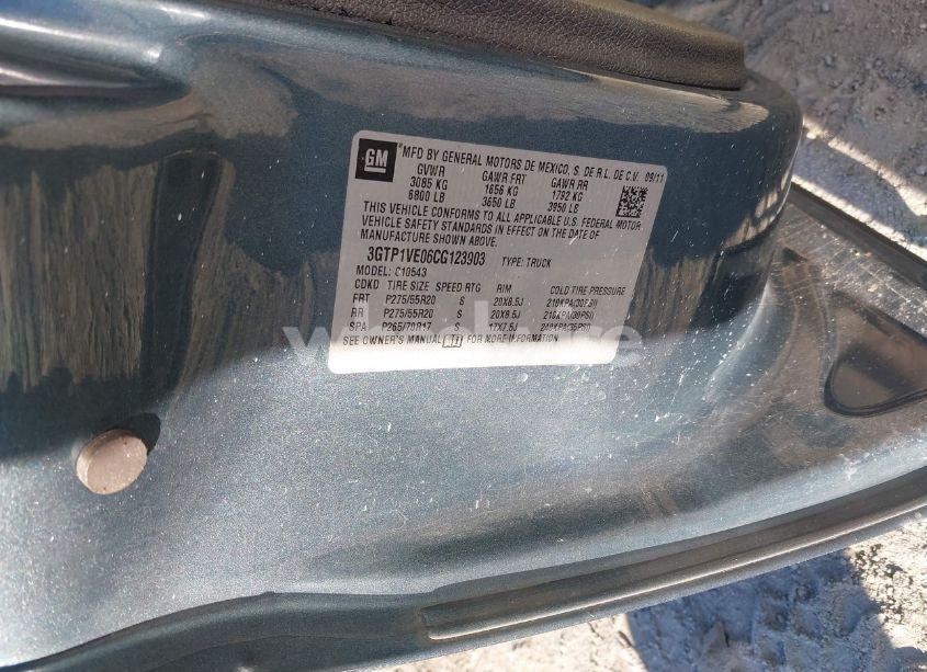 Photo 9 of 2012 Gmc Sierra 1500 SLE (VIN 3GTP1VE06CG123903)