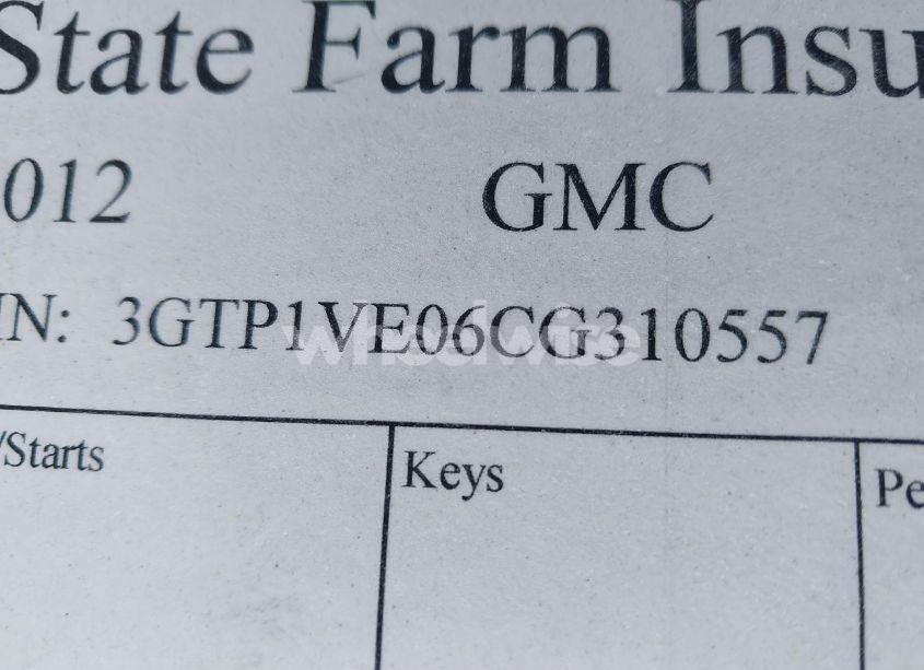 Photo 9 of 2012 Gmc Sierra 1500 SLE (VIN 3GTP1VE06CG310557)