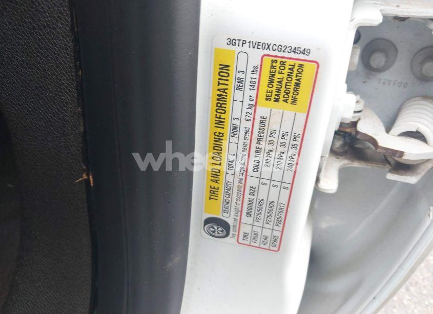 Photo 9 of 2012 Gmc Sierra 1500 SLE (VIN 3GTP1VE0XCG234549)