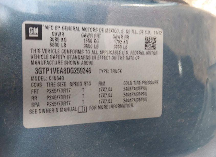 Photo 9 of 2013 Gmc Sierra 1500 SLE (VIN 3GTP1VEA8DG259346)